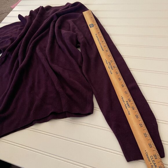 Sag Harbor Turtleneck Sweater Plum 100% Acrylic Size Large Long Sleeve - Picture 6 of 11